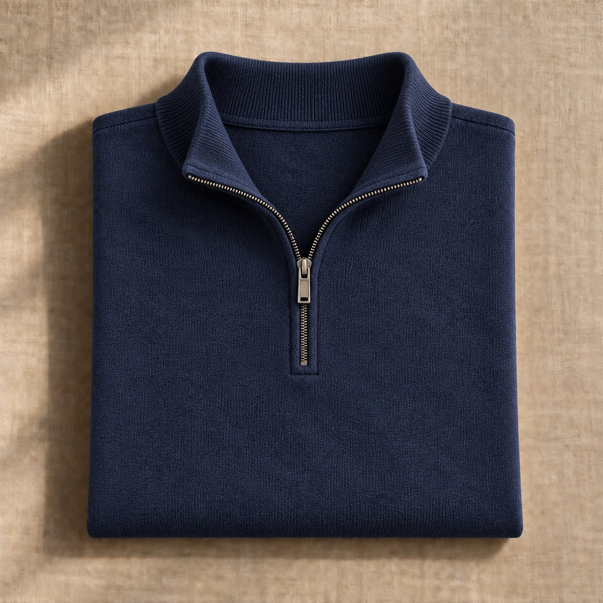 The Quarter-Zip Sweater in Navy
