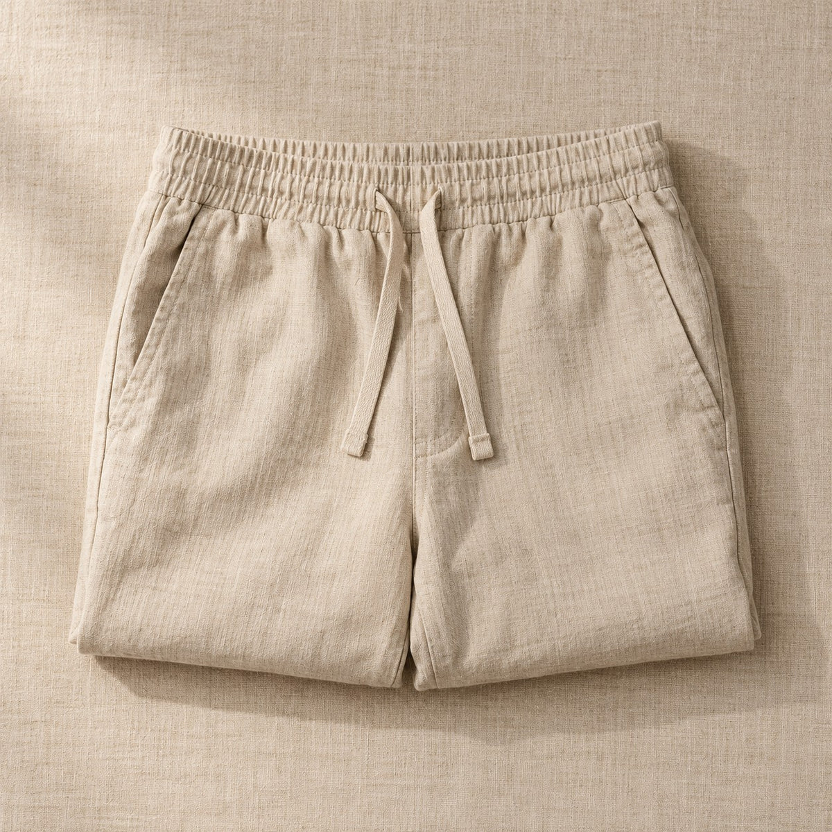 The Linen-Blend Short in Sand
